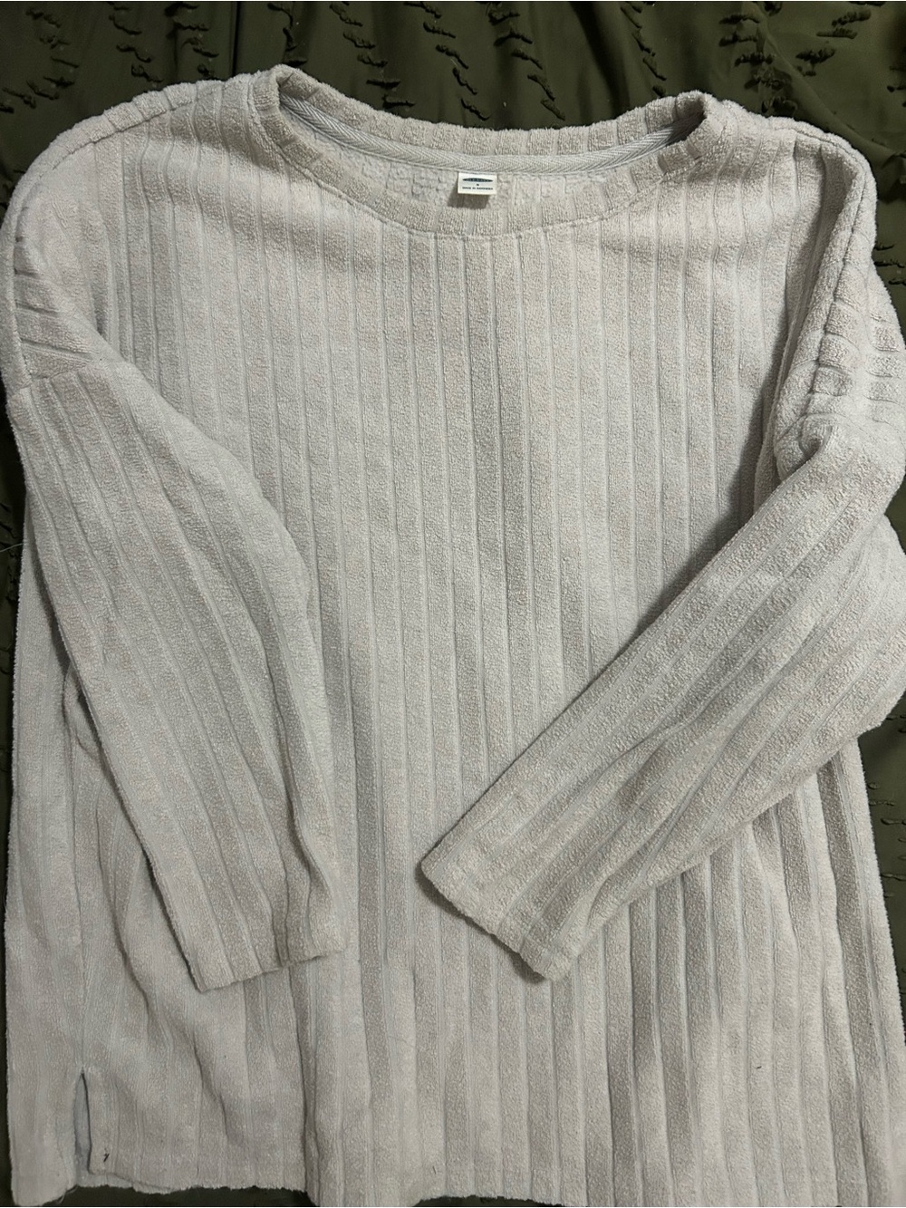 Old Navy Cozy Women's Ribbed Crewneck Sweater - Light Gray